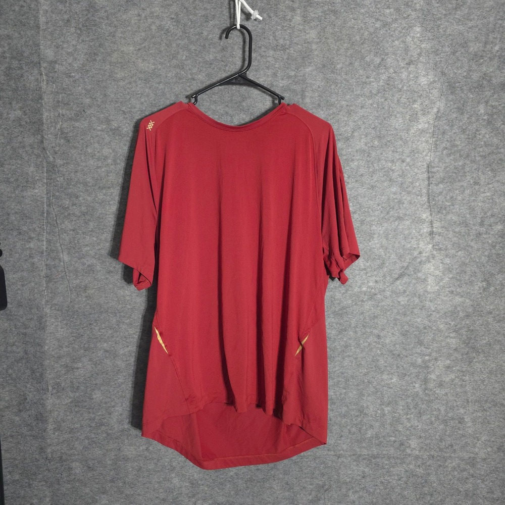 Rhone Performance Tee Men XL Red Activewear Short Sleeve Reflective Trim 16041